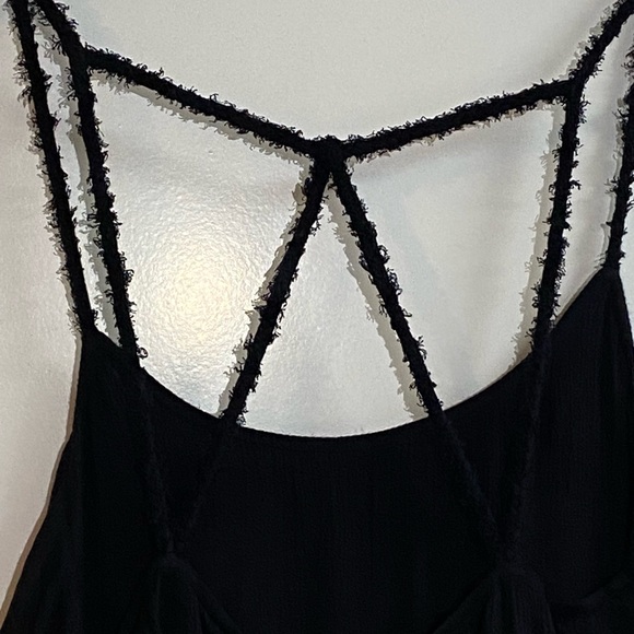 Free People Intimately Womens Sz XSmall Star Slip Crochet Black Boho Dress - Picture 13 of 16